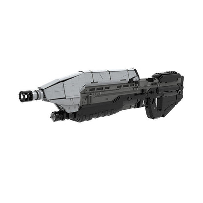 Futuristic Sci-Fi Assault Rifle MOC | 1:1 Scale Mechanical Building Kit - 3