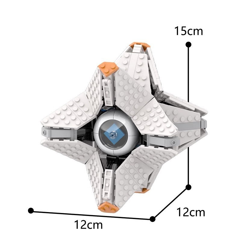 Futuristic Shell Drone MOC Mechanical Creature Building Kit With Stand - 2