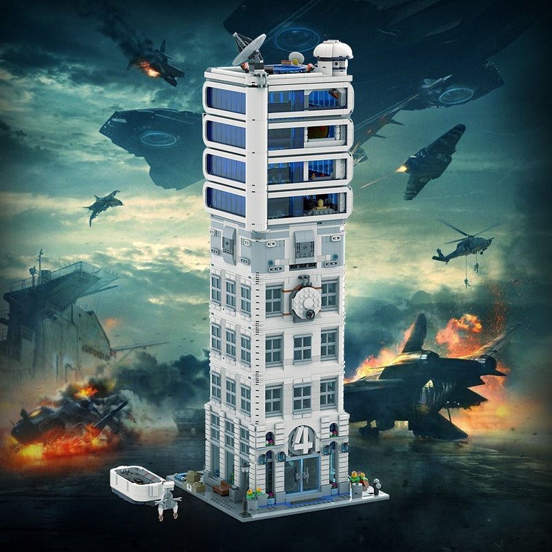 Futuristic Space Research Tower Modular MOC Building Kit - 3