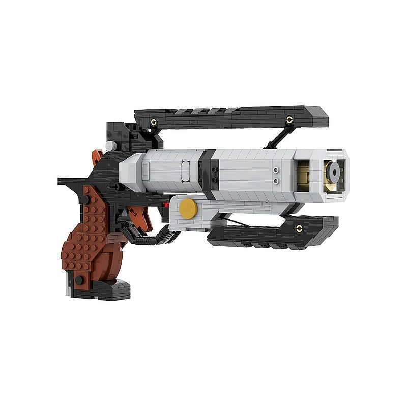 Futuristic Space Revolver MOC Building Kit | Sci-Fi Mechanical Sidearm - 1