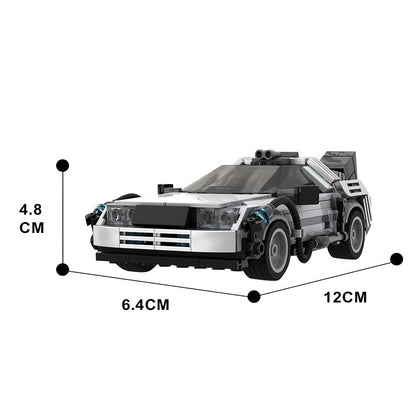 Futuristic Time Travel Car Building Kit | 8-Wide LEGO-Compatible MOC - 3