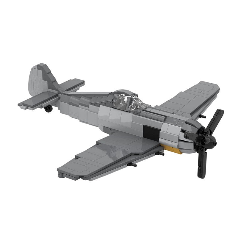 FW-190 Fighter Aircraft MOC Building Kit | WWII Plane Model 1:35 Scale - 2