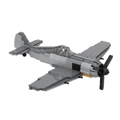 FW-190 Fighter Aircraft MOC Building Kit | WWII Plane Model 1:35 Scale - 2