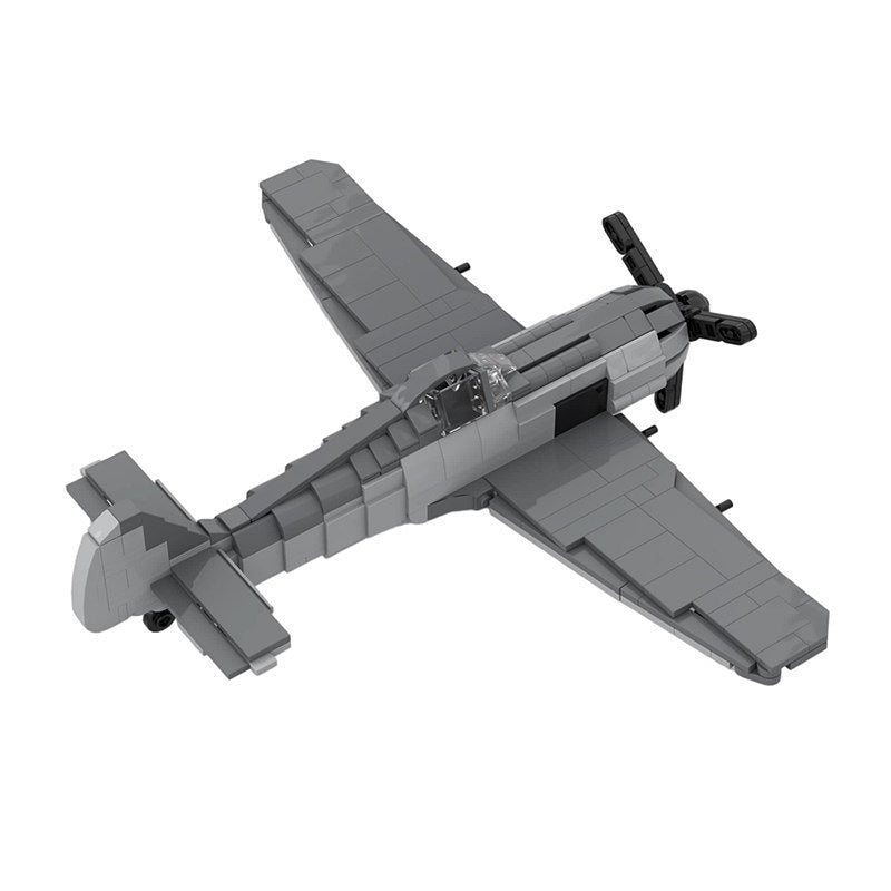 FW-190 Fighter Aircraft MOC Building Kit | WWII Plane Model 1:35 Scale - 3