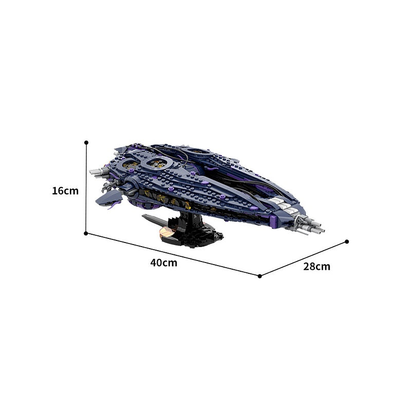 Galactic Bio-Organic Hive Capital Ship Building Kit | Midi Scale | LEGO-Compatible MOC - 7