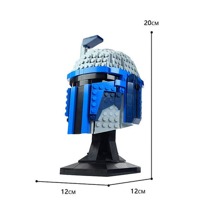 Galactic Bounty Hunter Helmet Bust MOC Display Building Kit - 2
