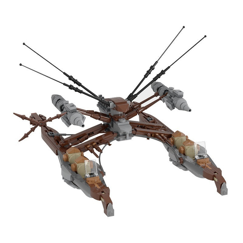 Galactic Catamaran Explorer MOC Building Kit | Futuristic Space Vessel - 1