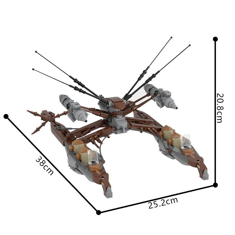 Galactic Catamaran Explorer MOC Building Kit | Futuristic Space Vessel - 5