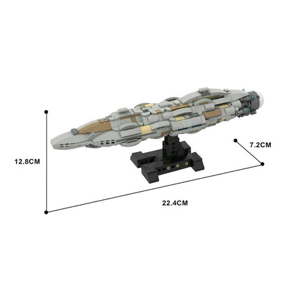 Galactic Command Capital Ship  Building Kit | 1:4000 Scale | LEGO-Compatible MOC - 4