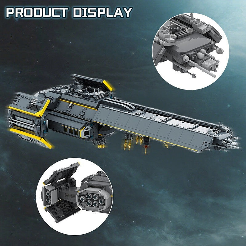 Galactic Fleet Destroyer Spaceship MOC Building Kit - 4