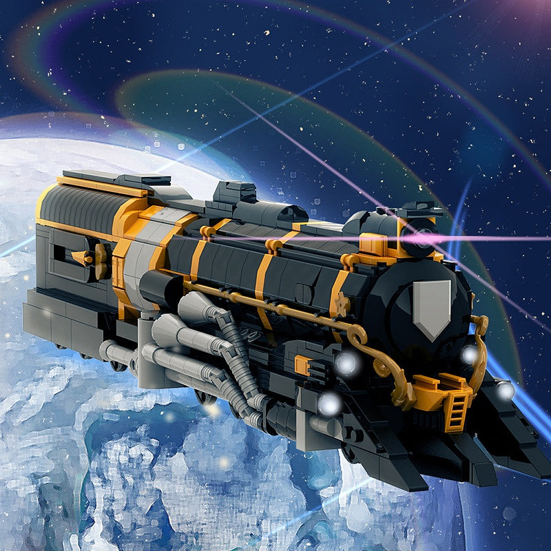 Galactic Locomotive Cosmic Express Building Kit | LEGO-Compatible MOC - 1