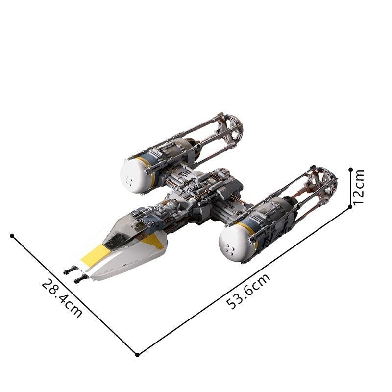 Galactic Rebel Starfighter Bomber MOC Building Kit | Sci-Fi Spacecraft - 4