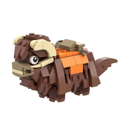 Galactic Shaggy Horned Desert Beast Building Kit | LEGO-Compatible MOC - 1