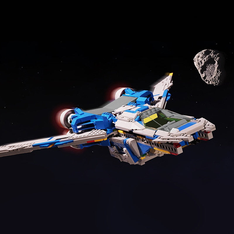 Galaxy Wing-Fold Transport Shuttle Building Kit | LEGO-Compatible MOC - 3