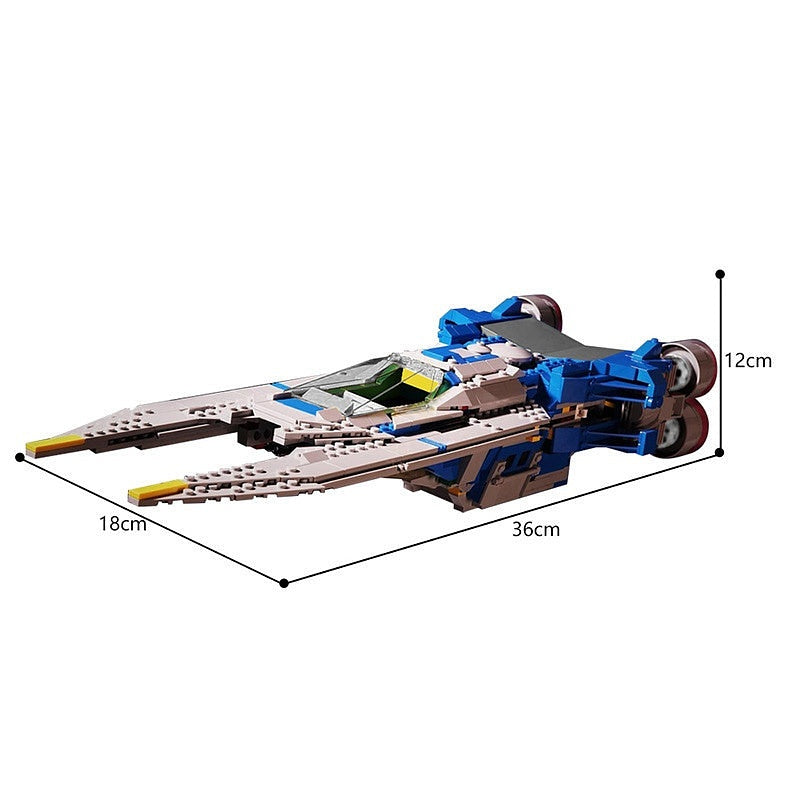 Galaxy Wing-Fold Transport Shuttle MOC Building Kit - 5