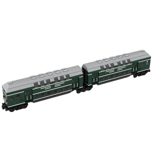 German Doppelstockwagen Train Car MOC Building Kit Double-Decker Wagon - 1