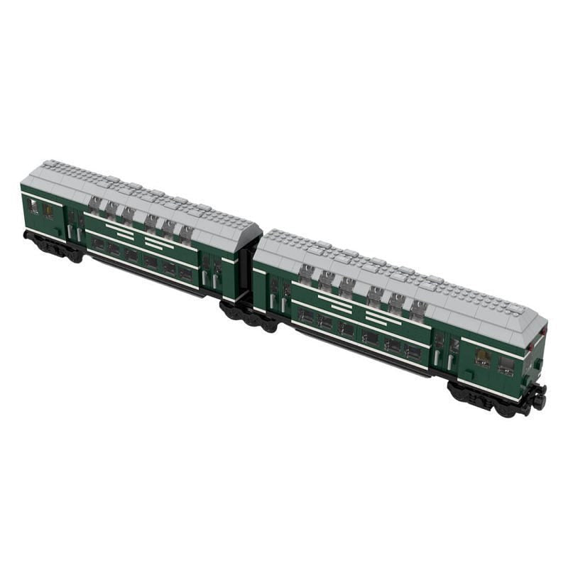German Doppelstockwagen Train Car MOC Building Kit Double-Decker Wagon - 2