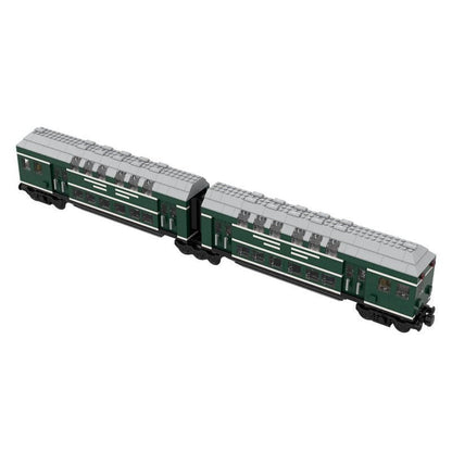 German Doppelstockwagen Train Car MOC Building Kit Double-Decker Wagon - 2