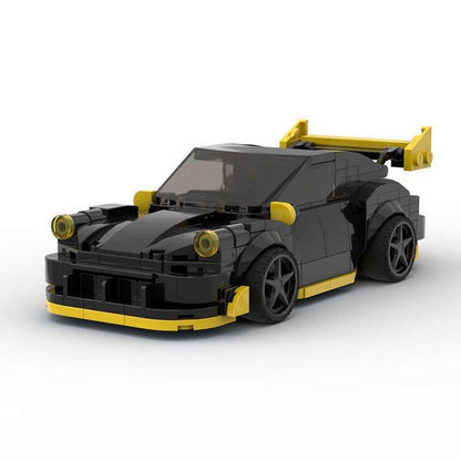 German GT Turbo Sports Car MOC Building Kit | Rear-Engine Vehicle Model - 1