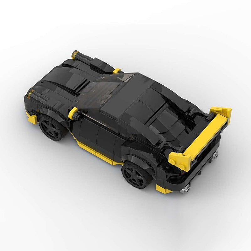 German GT Turbo Sports Car MOC Building Kit | Rear-Engine Vehicle Model - 3
