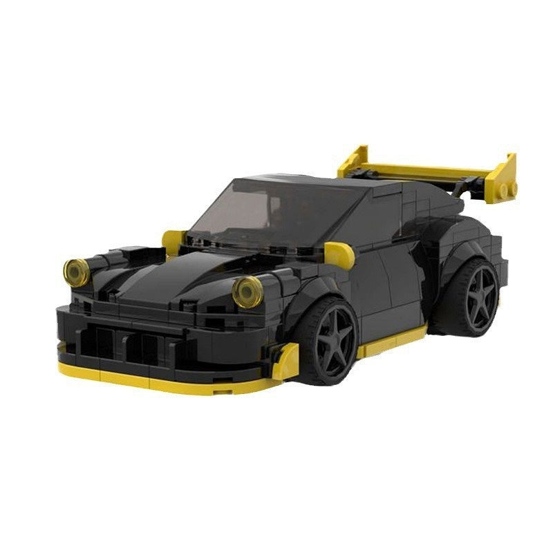 German GT Turbo Sports Car MOC Building Kit | Rear-Engine Vehicle Model - 4