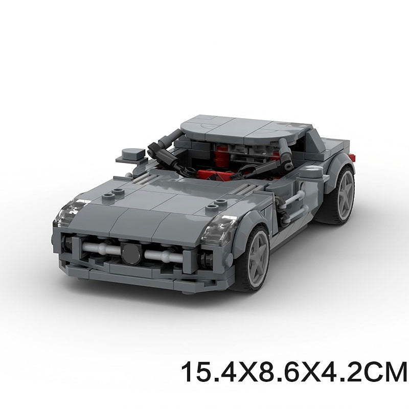 German Gullwing V8 Hybrid Supercar Building Kit | Compatible MOC - 6
