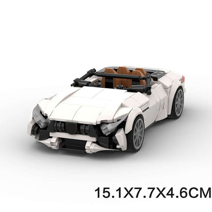 German Luxury Convertible V8 Hybrid Roadster Building Kit | LEGO-Compatible MOC - 6