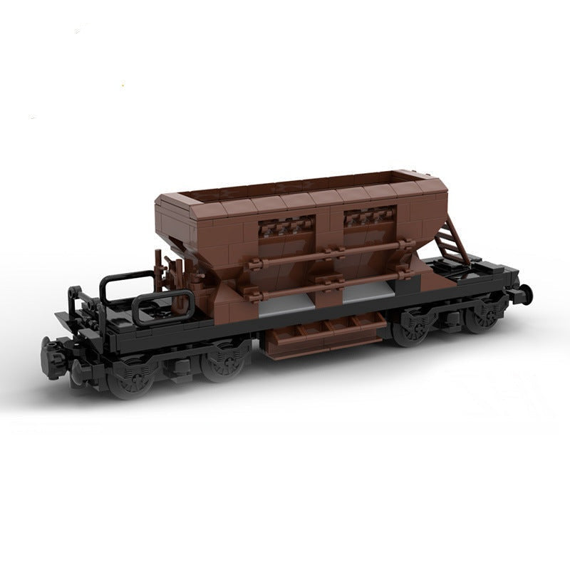 German Railway Gravel Side Dumper Wagon MOC Building Kit | Industrial Model - 1