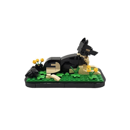 German Shepherd MOC Building Kit | Detailed Dog Sculpture Model - 5