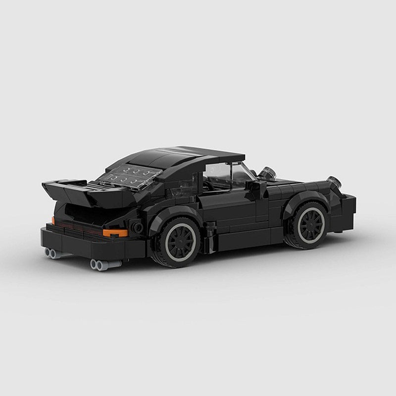 German Turbo Rear-Engine Sports Coupe Night Racing Building Kit | LEGO-Compatible MOC - 3