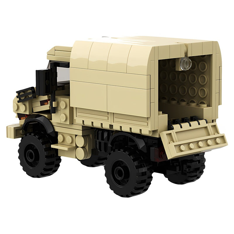 German U4000 Sand Military 4x4 Utility Truck MOC Building Kit - 2