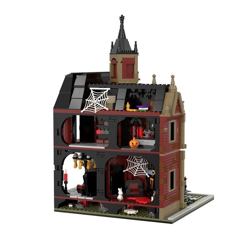 Ghost Manor MOC Building Kit | Haunted Mansion Architecture Model - 7