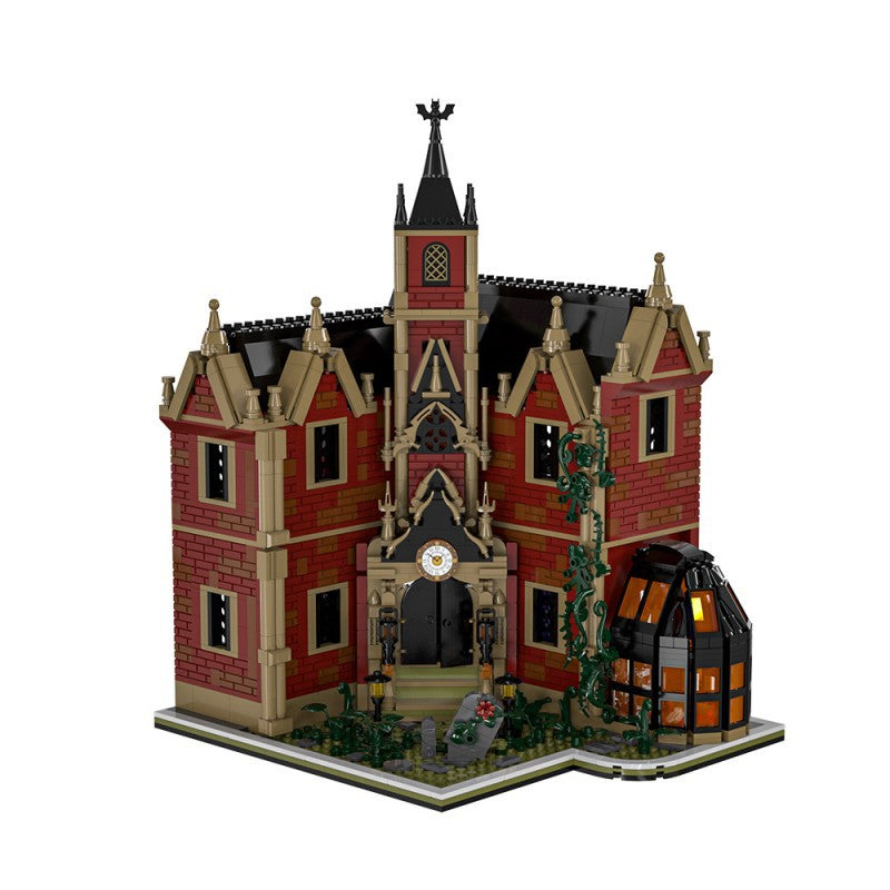 Ghost Manor MOC Building Kit | Haunted Mansion Architecture Model