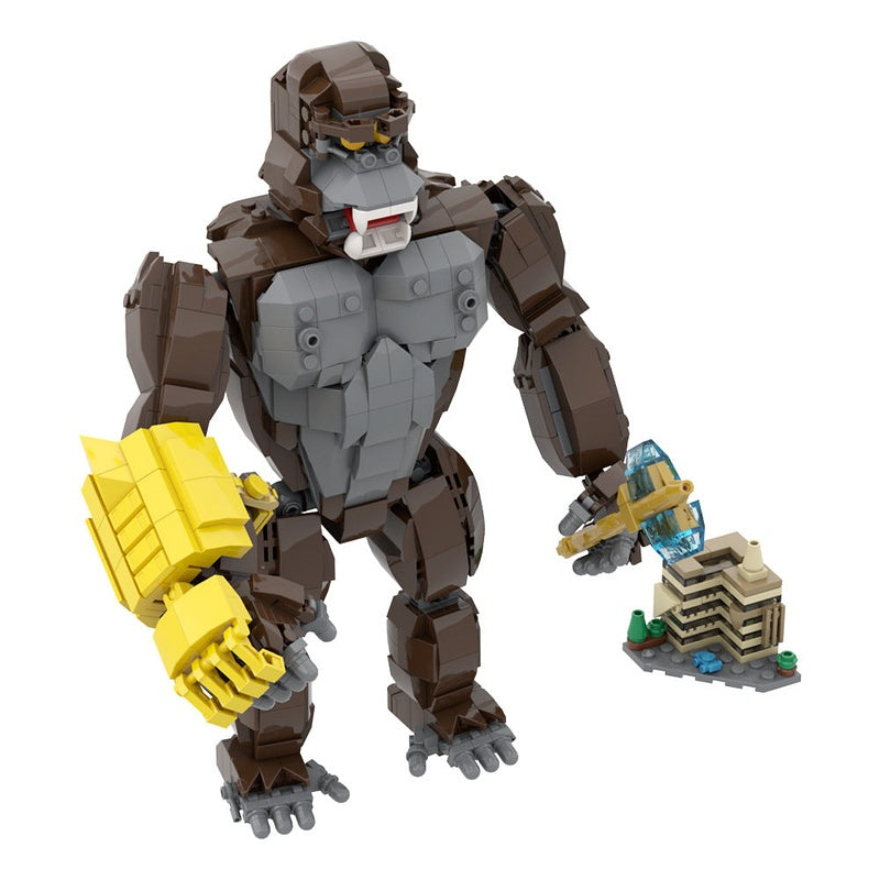 Giant Gorilla MOC Building Kit | Movable Animal Display Model - 1
