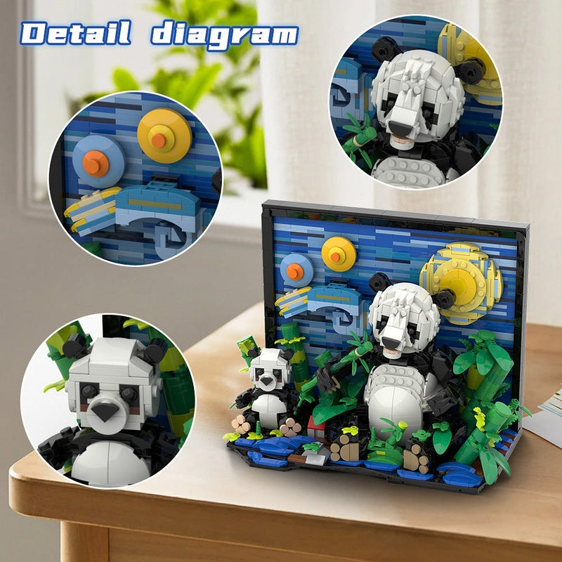 Giant Panda Art MOC Building Kit | Colorful Animal Display Model - 4