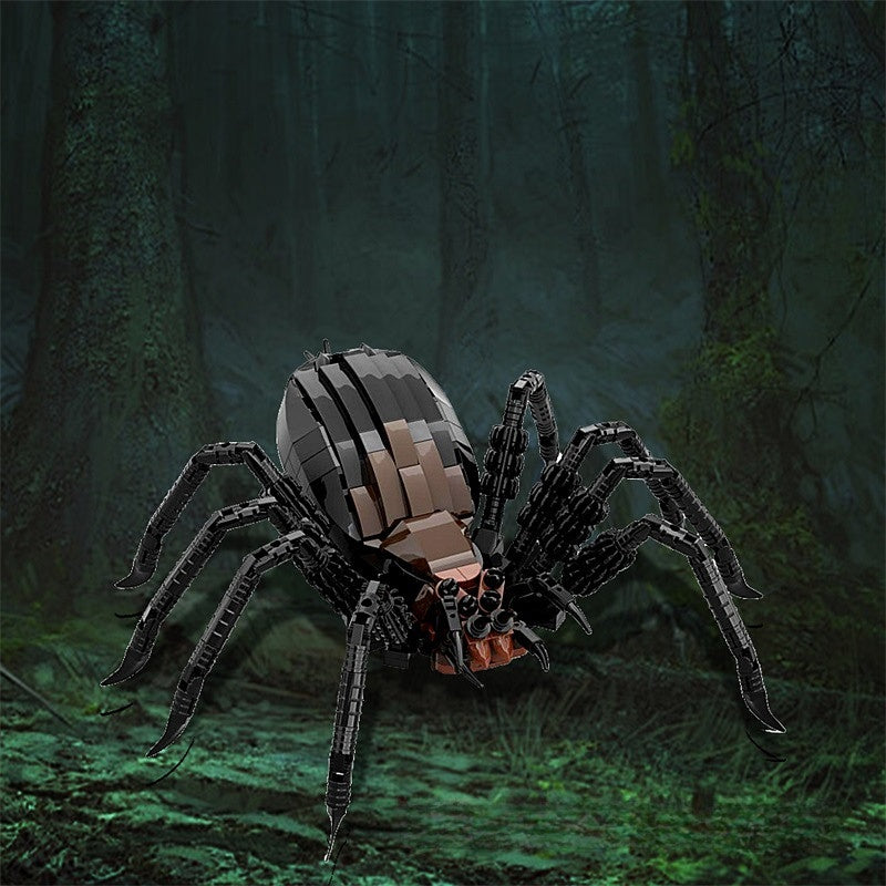 Giant Shadow Spider Dark Lair Building Kit | LEGO-Compatible MOC - 1