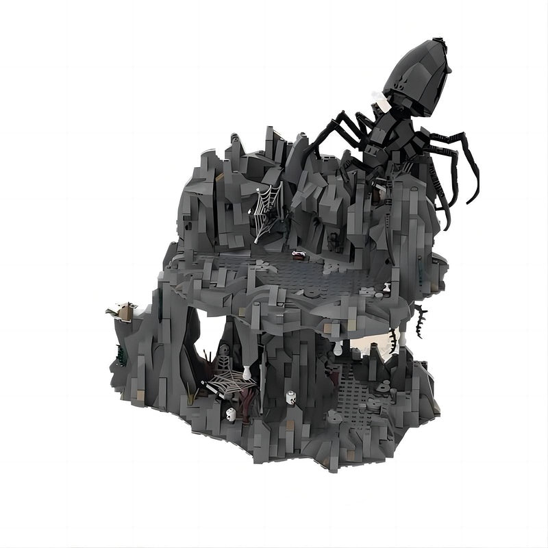 Giant Spider Lair MOC Dark Fantasy Cave Building Kit - 1