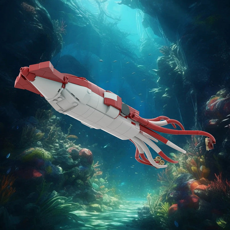 Giant Squid MOC Building Kit | Architeuthis dux Deep Sea Model Kit - 2