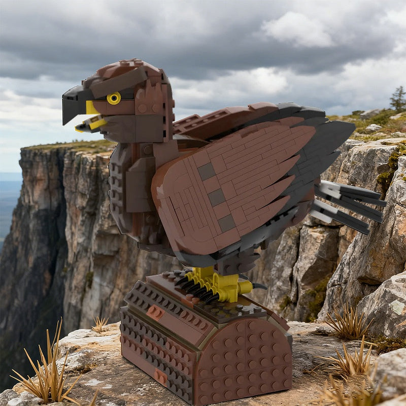 Golden Eagle MOC Bird Building Kit Majestic Wildlife Display Model - 5