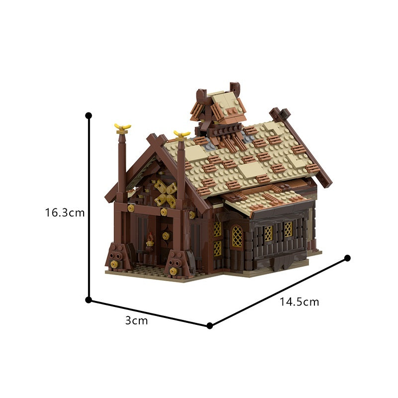 Golden Hall of the Horse Lords Building Kit | LEGO-Compatible MOC - 4