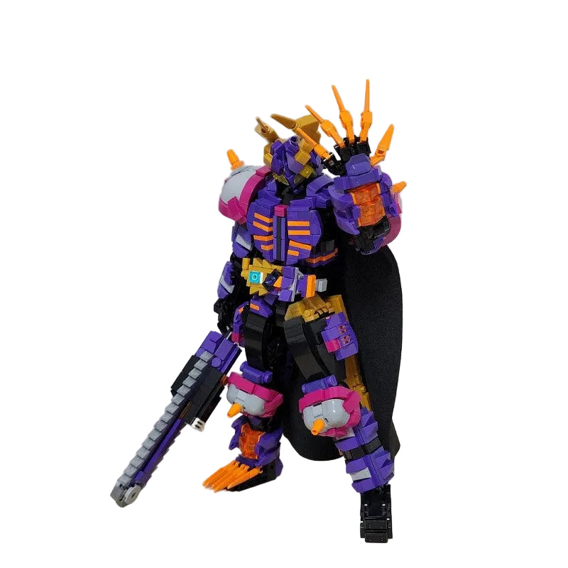 Golden-Horn Zombie Warrior MOC Building Kit | Armored Figure Model - 1