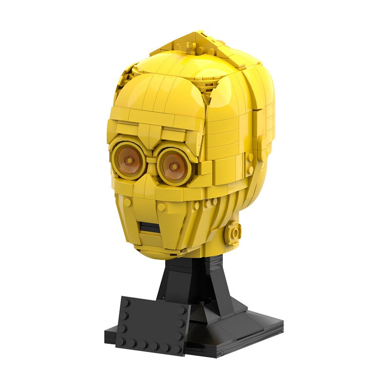 Golden Protocol Droid Head Building Kit | LEGO-Compatible MOC - 4