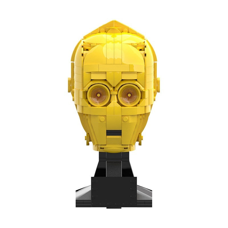 Golden Protocol Droid Head MOC Robot Display Building Kit - 1