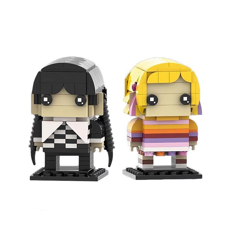 Goth Academy Roommates BrickHeadz Building Kit | LEGO-Compatible MOC - 1