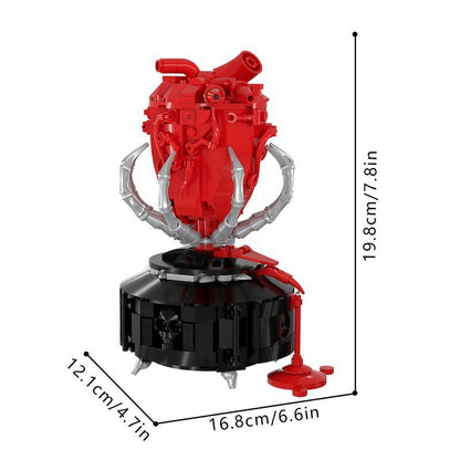 Gothic Anatomical Heart MOC Building Kit | Dark Horror Display Model - 3