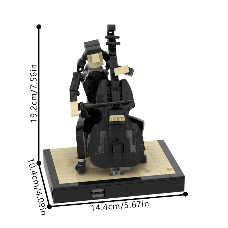 Gothic Cellist Character Figure MOC Building Kit - 4