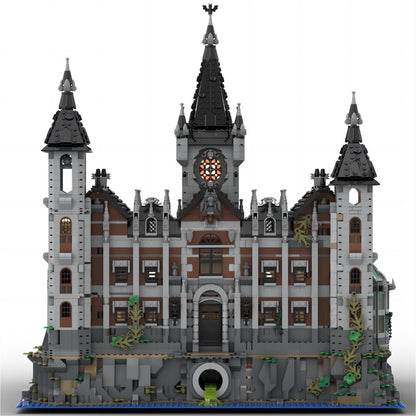 Gothic Cliffside Asylum MOC Haunted Architecture Building Kit - 5