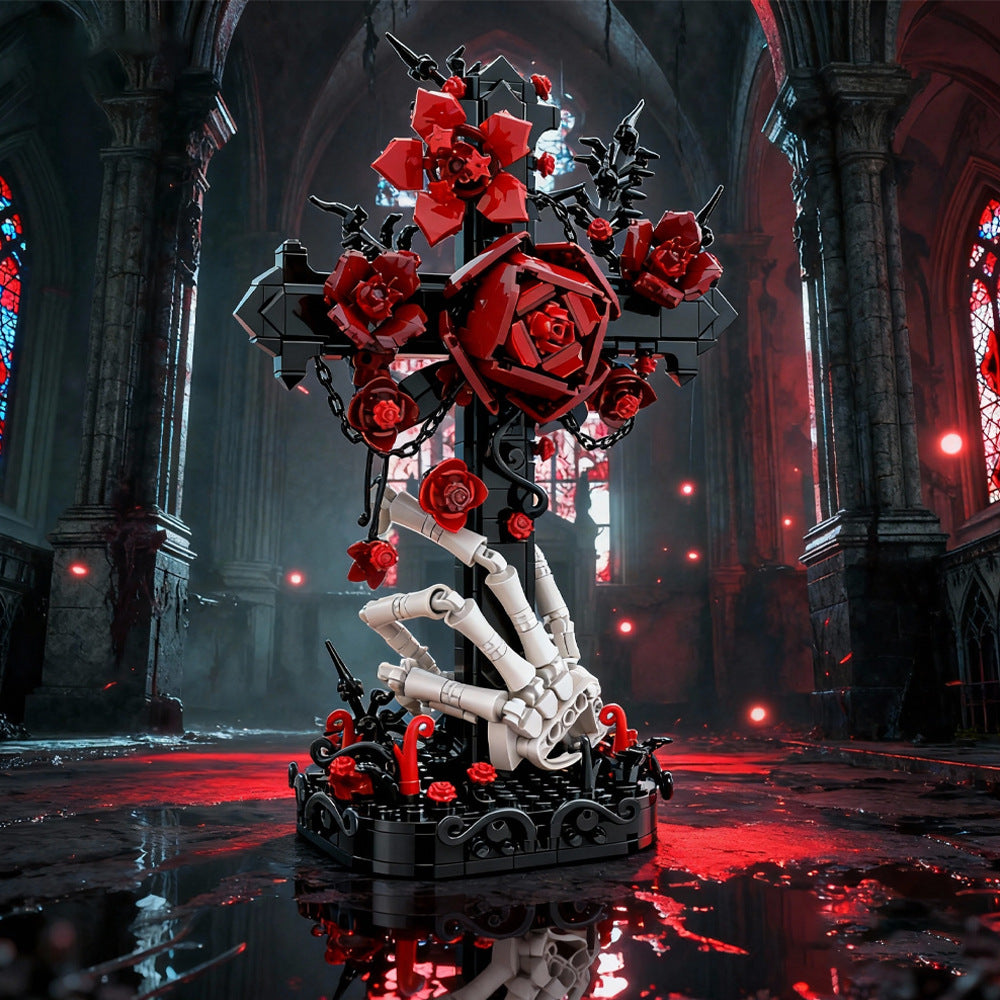 gothic cross building kit | lego compatible moc - 1
