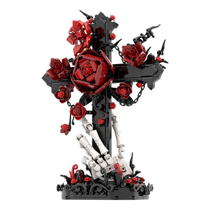 Gothic Cross MOC Building Kit | Medieval Decorative Art Display Model - 1