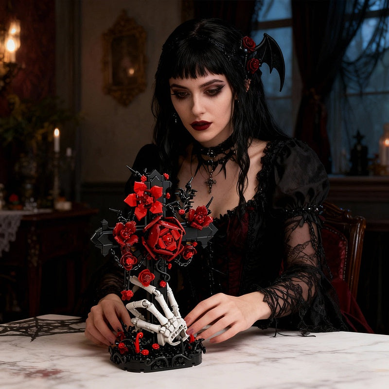 Gothic Cross MOC Building Kit | Medieval Decorative Art Display Model - 3